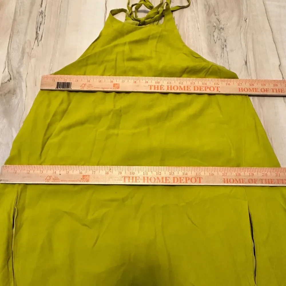 Rachel Rachel Roy Lime Green Halter Neck A Line‎ Dress Size XS